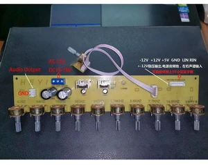 Nvarcher HIFI preamp 9-band tuning EQ board, stereo enhanced extended multi-band board Nvarcher HIFI preamp 9-band tuning EQ board, stereo enhanced extended multi-band board