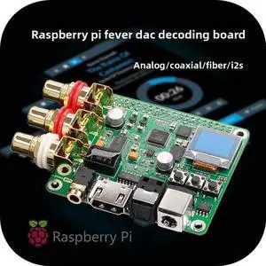 Raspberry Pi DAC Audio Decoder Board HiFi Enthusiast Expansion Board Coaxial Optical I2S Analog 3B+4B Digital Raspberry Pi DAC Audio Decoder Board HiFi Enthusiast Expansion Board Coaxial Optical I2S Analog 3B+4B Digital