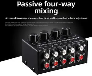 Lossless Professional Audio Signal Mini Stereo Four-Channel Passive Mixer Stereo Mixer Lossless Professional Audio Signal Mini Stereo Four-Channel Passive Mixer Stereo Mixer