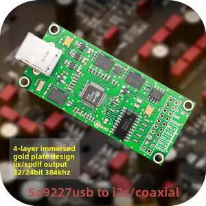 SA9227 USB to I2S Digital Interface Compatible with Italian Amanero XMOS DAC Coaxial Sound Card SA9227 USB to I2S Digital Interface Compatible with Italian Amanero XMOS DAC Coaxial Sound Card