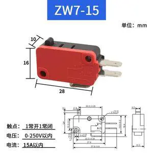 10pcs ZW7-15, self-resetting SV-16-1C25 button, three-pin foot switch, core limit pedal accessories 10pcs ZW7-15, self-resetting SV-16-1C25 button, three-pin foot switch, core limit pedal accessories