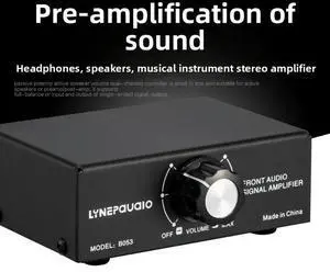 Headphone Speaker Instrument Stereo Amplifier Enhancer Preamp Sound Amplifier with Volume Adjustment Dual Channel Mixing Headphone Speaker Instrument Stereo Amplifier Enhancer Preamp Sound Amplifier with Volume Adjustment Dual Channel Mixing