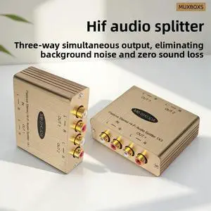 Professional Hi-Fi Lossless RCA Splitter 1 Input 3 Output Audio Converter Stereo 1 Input 2 Output Professional Hi-Fi Lossless RCA Splitter 1 Input 3 Output Audio Converter Stereo 1 Input 2 Output