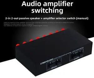 2-in 2-out Passive Amplifier Speaker Switcher Speaker Switch Distributor Comparator Lossless Sound 2-in 2-out Passive Amplifier Speaker Switcher Speaker Switch Distributor Comparator Lossless Sound