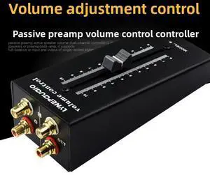 Passive Fader Preamp Active Speaker Volume Adjustment Controller No External Power Required Lossless Output RCA Passive Fader Preamp Active Speaker Volume Adjustment Controller No External Power Required Lossless Output RCA