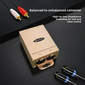 Balanced to RCA Converter XLR to RCA Isolation Converter High to Low Converter Box Noise-Free Balanced to RCA Converter XLR to RCA Isolation Converter High to Low Converter Box Noise-Free