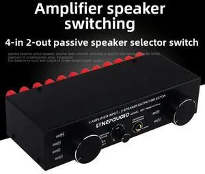 4-in 2-out or 2-in 4-out Passive Amplifier Speaker Selector Switcher Audio Switcher Distributor Comparator 4-in 2-out or 2-in 4-out Passive Amplifier Speaker Selector Switcher Audio Switcher Distributor Comparator