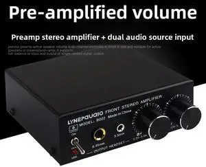 Headphone Speaker Amplifier Preamplifier Stereo Audio Amplifier Volume Enhancer with Volume Adjustment Dual Sound Sources Headphone Speaker Amplifier Preamplifier Stereo Audio Amplifier Volume Enhancer with Volume Adjustment Dual Sound Sources