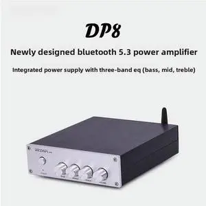 BRZHIFI DP8 Bluetooth 5.3 Digital Amplifier Integrated HiFi Small Home Audiophile Grade Built-in Power Supply BRZHIFI DP8 Bluetooth 5.3 Digital Amplifier Integrated HiFi Small Home Audiophile Grade Built-in Power Supply