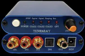 Nvarcher SPDIF coaxial OPT signal shaping buffer 3 1 optical fiber input For CD Nvarcher SPDIF coaxial OPT signal shaping buffer 3 1 optical fiber input For CD