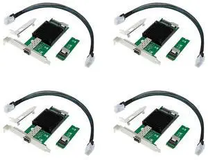 4X M.2 10G Server Network Card M.2 M X520-DA1 10G SFP+ Fiber Optic Industrial Computer Server Network Card JL82599EN 4X M.2 10G Server Network Card M.2 M X520-DA1 10G SFP+ Fiber Optic Industrial Computer Server Network Card JL82599EN