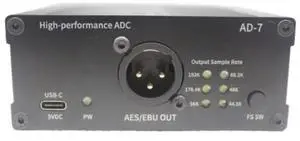 AES EBU analog-to-digital audio converter digital encoder balanced stereo output 24 bit AES EBU analog-to-digital audio converter digital encoder balanced stereo output 24 bit