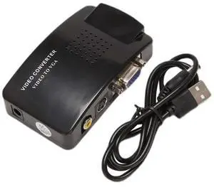 AV to VGA Adapter RCA VGA Converter PC RCA Composite S-Video AV Input to PC VGA LCD Output Converter Switch Box AV to VGA Adapter RCA VGA Converter PC RCA Composite S-Video AV Input to PC VGA LCD Output Converter Switch Box