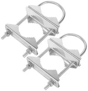 Double Antenna Mast Clamp V-Jaw Bracket U Bolts Pipe Mounting Hardware 2 Sets for Antenna TV Antenna Double Antenna Mast Clamp V-Jaw Bracket U Bolts Pipe Mounting Hardware 2 Sets for Antenna TV Antenna