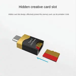 Mini Type-C Card Reader Mobile OTG Card Reader Hidden Card Slot Plug and Play Flash Drive TF Card Reader Mini Type-C Card Reader Mobile OTG Card Reader Hidden Card Slot Plug and Play Flash Drive TF Card Reader