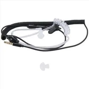 Single Side Earphone In-Ear Stereo Mono Earbud Headphones Noise Isolating Earbuds with Mic Spring Coil Reinforced Cord Single Side Earphone In-Ear Stereo Mono Earbud Headphones Noise Isolating Earbuds with Mic Spring Coil Reinforced Cord