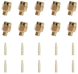 10x SMA male plug solder Coax connector for semi-rigid RG402 0.141 inch cable Gold 10x SMA male plug solder Coax connector for semi-rigid RG402 0.141 inch cable Gold