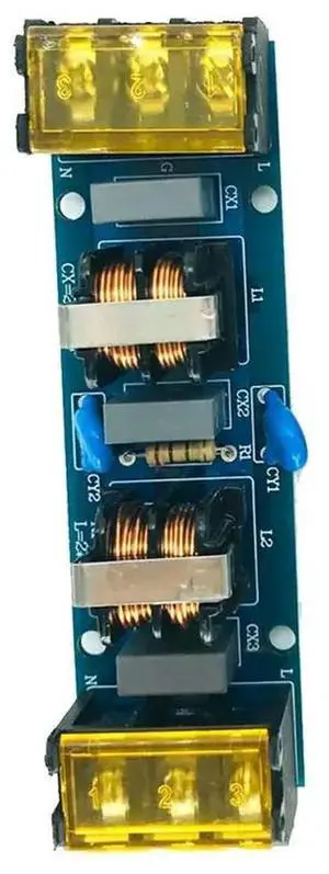 High Frequency Two-Stage Power Low-Pass Filter Board 6A for Power Supply Amplifier PCB Electrical Access Filter High Frequency Two-Stage Power Low-Pass Filter Board 6A for Power Supply Amplifier PCB Electrical Access Filter