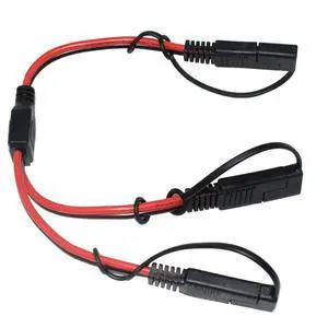 SAE Splitter Adapter 14AWG SAE DC Power Automotive Connector Cable Y Splitter 1 to 2 SAE Extension Cable with Cover SAE Splitter Adapter 14AWG SAE DC Power Automotive Connector Cable Y Splitter 1 to 2 SAE Extension Cable with Cover