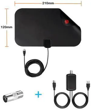 HDTV Antenna Indoor Digital Amplified TV Antenna with Strong Signal Full HD TV Reception, 80 Miles Range HDTV Antenna Indoor Digital Amplified TV Antenna with Strong Signal Full HD TV Reception, 80 Miles Range