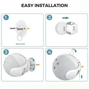 Wall Mount Holder Stand For Echo Dot 4&5 Space Saving Bracket Assistants For Speaker Accessory Wall Mount Holder Stand For Echo Dot 4&5 Space Saving Bracket Assistants For Speaker Accessory