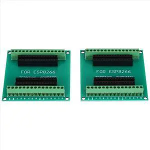 2PCS ESP8266 Breakout Board GPIO 1 Into 2 for ESP8266 ESP-12E NodeMCU Development Board 2PCS ESP8266 Breakout Board GPIO 1 Into 2 for ESP8266 ESP-12E NodeMCU Development Board