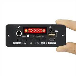 2x25W Audio Amplifier Player 12V MP3 Decoder Board Calling Recording Bluetooth 5.0 Car MP3 Player with Remote Control 2x25W Audio Amplifier Player 12V MP3 Decoder Board Calling Recording Bluetooth 5.0 Car MP3 Player with Remote Control