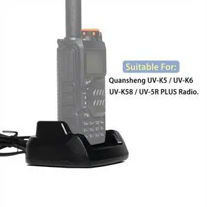 C-51 Charger Desktop Charger Charging Dock for UV-K5/UV-K6/UV-K58/UV-5R PLUS Two-Way Radio EU Plug C-51 Charger Desktop Charger Charging Dock for UV-K5/UV-K6/UV-K58/UV-5R PLUS Two-Way Radio EU Plug