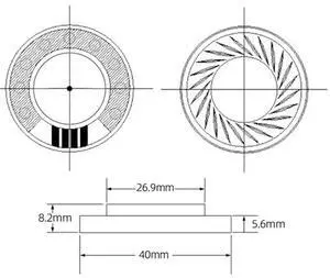 40MM Headphones Speaker Unit 32 Ohm Titanium Diaphragm Drivers over Ear Headphones Speakers 40MM Headphones Speaker Unit 32 Ohm Titanium Diaphragm Drivers over Ear Headphones Speakers