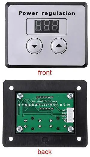 4000W 220V AC SCR Voltage Regulator Dimmer Electric Motor Speed Temperature Controller + Digital Meters for Water Heater 4000W 220V AC SCR Voltage Regulator Dimmer Electric Motor Speed Temperature Controller + Digital Meters for Water Heater