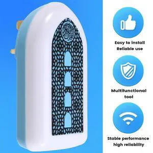 Compact Quran Speaker With UK Plug, Translation Feature, Blue Unit With Button Control Compact Quran Speaker With UK Plug, Translation Feature, Blue Unit With Button Control