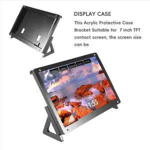 7 Inch Lcd Acrylic Bracket Case Contact Screen Case Holder Bracket For 3 Model B+ 7 Inch Lcd Acrylic Bracket Case Contact Screen Case Holder Bracket For 3 Model B+