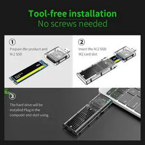 External M.2 NGFF SATA SSD Enclosure High Speed USB3.0 Gen1 5Gb/S Transparent SATA SSD Hard Drive Case for PC External M.2 NGFF SATA SSD Enclosure High Speed USB3.0 Gen1 5Gb/S Transparent SATA SSD Hard Drive Case for PC