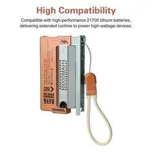 1x21700 Power Bank Case DIY Kit 22.5W Fast Charging 1 Slot 21700 Case Housing Cell Holder with Charging Wire 1x21700 Power Bank Case DIY Kit 22.5W Fast Charging 1 Slot 21700 Case Housing Cell Holder with Charging Wire