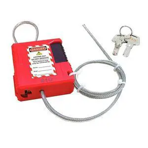 Lockout Tagout Cable Lock - 3.3Ft Adjustable Cable Lock, Steel Cable Lock With Vinyl Coating, Loto-Cable Lockout Tagout Cable Lock - 3.3Ft Adjustable Cable Lock, Steel Cable Lock With Vinyl Coating, Loto-Cable