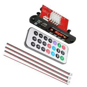 2X60W Amplifier Bluetooth 5.0 MP3 Decoder Board Handsfree 12V Music Player Audio USB TF AUX FM Radio 2X60W Amplifier Bluetooth 5.0 MP3 Decoder Board Handsfree 12V Music Player Audio USB TF AUX FM Radio