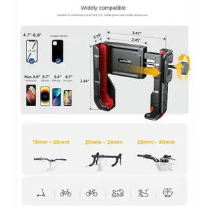 Bike Phone Holder Universal One-Hand Operation Bicycle Motorcycle Phone Holder for 4.7-7In Mobile Phone Shockproof Bike Phone Holder Universal One-Hand Operation Bicycle Motorcycle Phone Holder for 4.7-7In Mobile Phone Shockproof