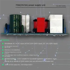 24V 3A Switching Power Board 70W Isolated Power Module AC-DC Built-in Module 110V/220V to 24V 24V 3A Switching Power Board 70W Isolated Power Module AC-DC Built-in Module 110V/220V to 24V