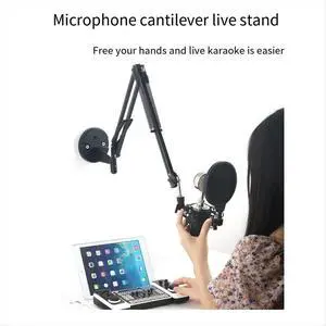 Adjustable Bracket Wall Mounted Microphone Support Fixed Base Punching Holes Universal Microphone and Light Holder Adjustable Bracket Wall Mounted Microphone Support Fixed Base Punching Holes Universal Microphone and Light Holder