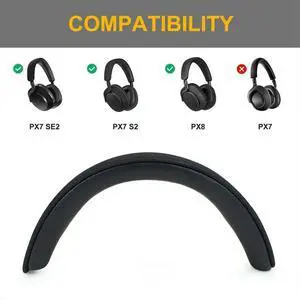 Headband Cover for Bowers Wilkins PX8 PX7S2 Headphones Headbeam Sleeve Headband Cover Replacement Black Headband Cover for Bowers Wilkins PX8 PX7S2 Headphones Headbeam Sleeve Headband Cover Replacement Black