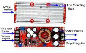 1200W 20A DC Converter Boost Car Step-Up Power Supply Module Adjustable Voltage Converter 8-60V to 12-83V 1200W 20A DC Converter Boost Car Step-Up Power Supply Module Adjustable Voltage Converter 8-60V to 12-83V