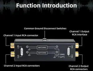 Professional Audio Audio Current Noise Filter Remover Interface Plug and Play Passive Isolator Professional Audio Audio Current Noise Filter Remover Interface Plug and Play Passive Isolator