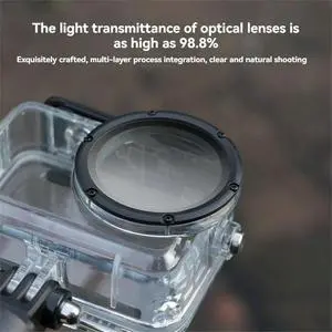 For Action 6 Waterproof Diving Case 60M Underwater Waterproof Case for Action 6 Protective Shell For Action 6 Waterproof Diving Case 60M Underwater Waterproof Case for Action 6 Protective Shell
