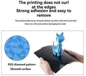 For PEO PET Build Plate 257x257mm 3D Printing Smooth Bed Sheet Plate for P1S P1P A1 X1C For PEO PET Build Plate 257x257mm 3D Printing Smooth Bed Sheet Plate for P1S P1P A1 X1C