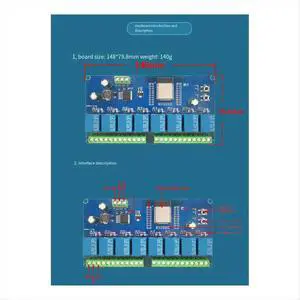 DC 5-30V Power Supply Bluetooth Moduel BLE Eight-Way Relay - Secondary Development Board DC 5-30V Power Supply Bluetooth Moduel BLE Eight-Way Relay - Secondary Development Board