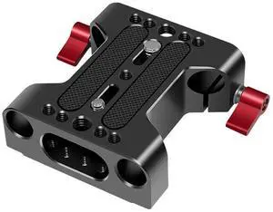 Camera Base Plate With Dual 15Mm Rod Rail Clamp Suitable For Rabbit Cage And DSLR Rig Camera Replacement Accessories Camera Base Plate With Dual 15Mm Rod Rail Clamp Suitable For Rabbit Cage And DSLR Rig Camera Replacement Accessories