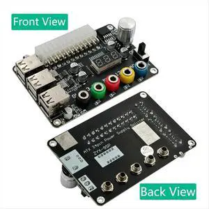 24Pin ATX Power Supply Breakout Board Power Module Adapter Connector Adjustable Voltage Knob 6 Port USB 2.0 24Pin ATX Power Supply Breakout Board Power Module Adapter Connector Adjustable Voltage Knob 6 Port USB 2.0