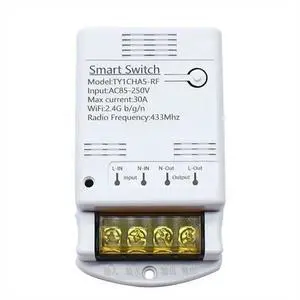 4000W 30A Switch Relay Tuya APP 433mhz Receiver Module AC 85-250V 220V Home Automation Circuit Breaker 4000W 30A Switch Relay Tuya APP 433mhz Receiver Module AC 85-250V 220V Home Automation Circuit Breaker