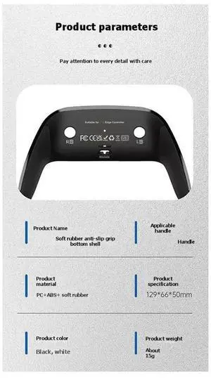 For Edge Top Bottom Decorative Trim Shell Replacement Front Back Clip Shell for Edge Controller Black For Edge Top Bottom Decorative Trim Shell Replacement Front Back Clip Shell for Edge Controller Black