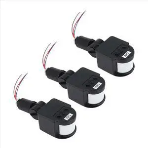 3 Pcs Black Motion Detectors Motion Sensor Light Switch Outdoor Pir Direct Current 12V Motion Sensor Pir Sensor 3 Pcs Black Motion Detectors Motion Sensor Light Switch Outdoor Pir Direct Current 12V Motion Sensor Pir Sensor